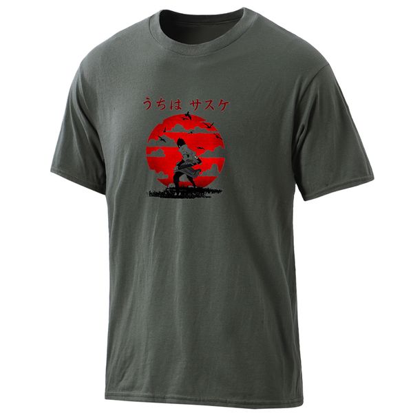 

mens sasuke uchiha naruto 100% cotton summer t-shirts 2020 streetwear harajuku clothes fashion male round neck leisure homme