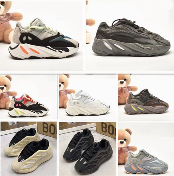 

7oo v3 alvah parent child shoes men women running shoes girls boys sneaker children azael black kanye west kids trainers 26-45