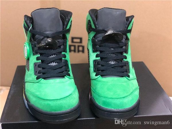 

air authentic 5 se oregon ducks basketball shoes retro apple green yellow strike black jumpman reflective 5s men sports sneakers