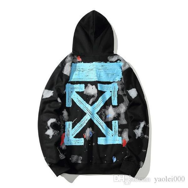 

melbourne limited hooded sweater hoodie fashion men and women fireworks starry autumn and winter hooded sweater, Black