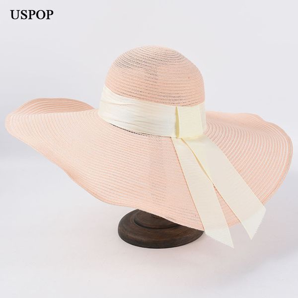 

uspop 2020 women sun hats summer wide brim sun hats french style cotton year breathable beach, Blue;gray