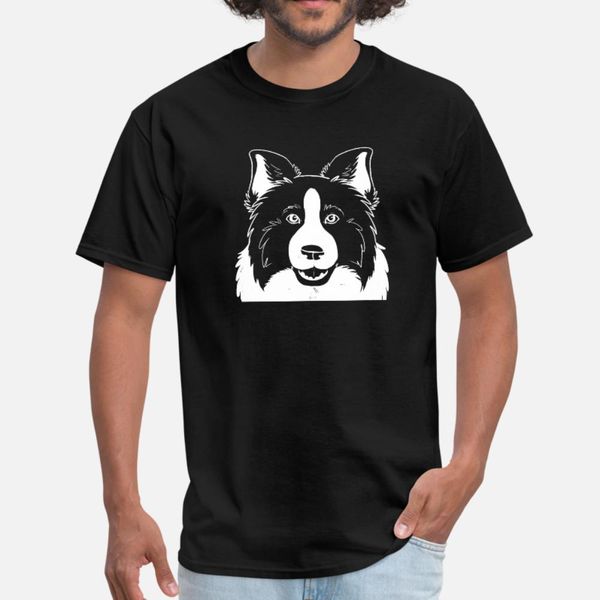 

border collie t shirt men designing 100% cotton s-xxxl gift humor spring autumn letters shirt