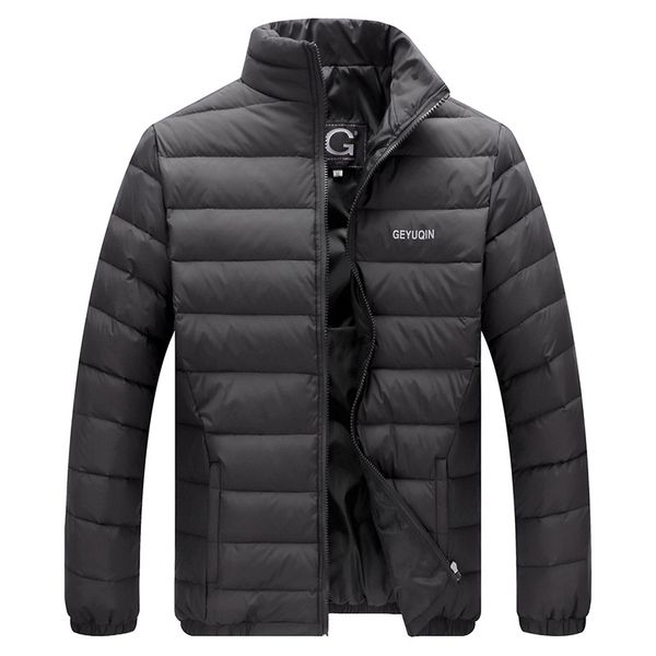 

big size 2020 white duck down men's winter jacket ultralight down jacket casual outerwear snow warm brand middle-aged coat parka, Black