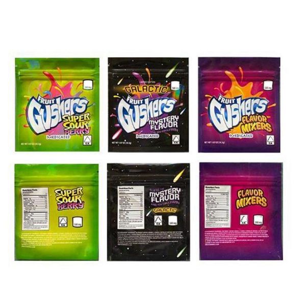 

2020 new edibles medicated bag exotic packaging galactic gushers dustproof mylar infused smellproof bags 500mg fruit hj2009 qbwjw
