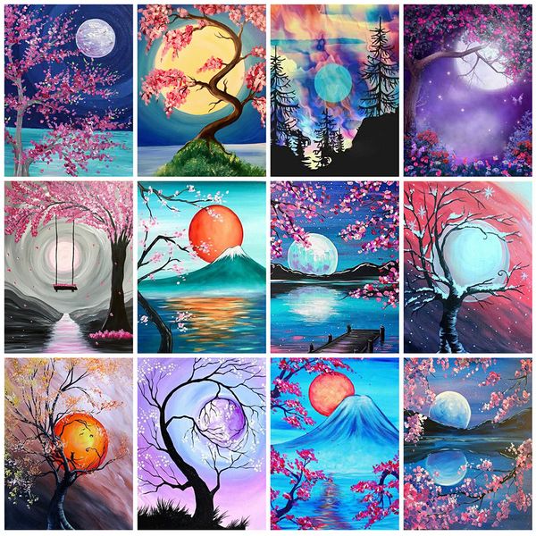 

wall art 5d diy diamond embroidery moon picture of rhinestones diamond painting full square scenery cross stitch kit home decor