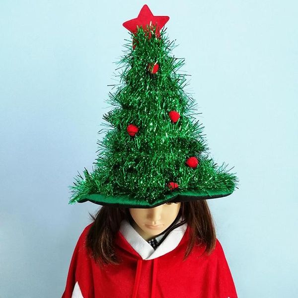 

christmas tree hat on headband father christmas xmas party santa fancy dress costume hat holiday decorations headgear