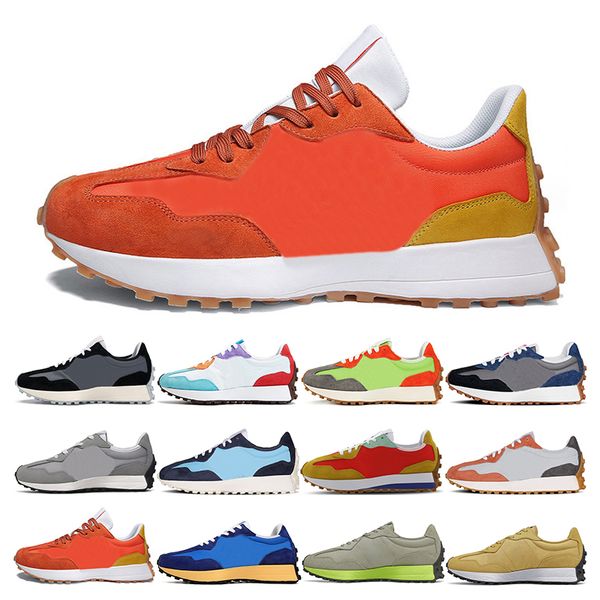 

mens sneaker running shoes 327 black lime green grey white indigo neo flame blue orange womens sports trainer fashion outdoor jogging