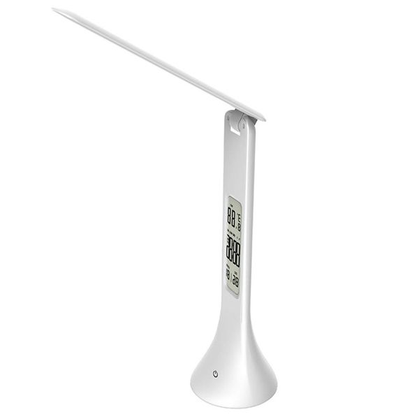 

2019 new desk lamp light touch sensor led table lamp with calendar temperature alarm clock for study brightness adjustable