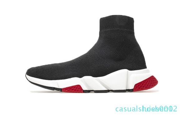 

2020 new designer shoes speed trainer black red gypsophila triple black fashion flat sock boots men women casual shoes runner c12