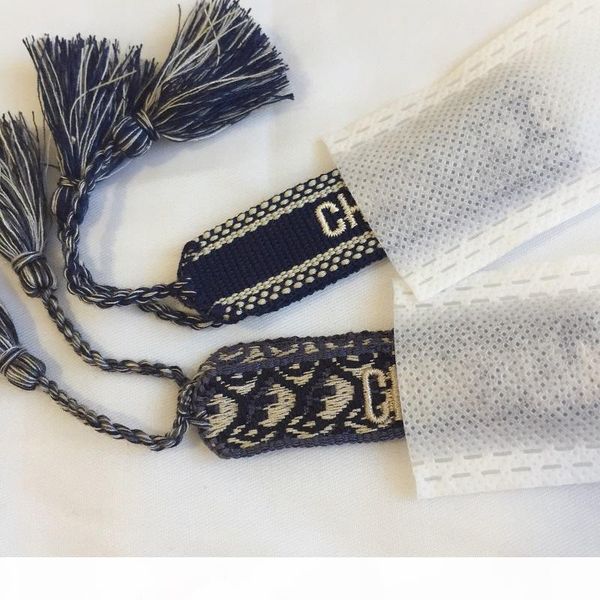 

embroidered bracelet set cotton bracelets, themed party gifts with a drawstring and handmade tassels for summer 2020, Golden;silver