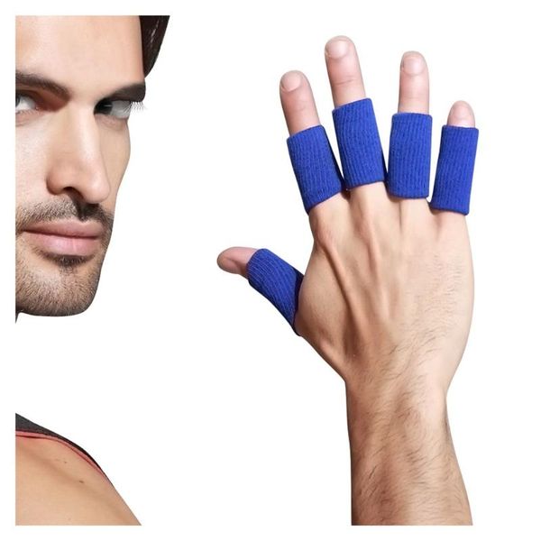 

10pcs practical finger sleeves pressurized breathable easy adjusted washable protective finger covers sports safety accessories, Black;gray