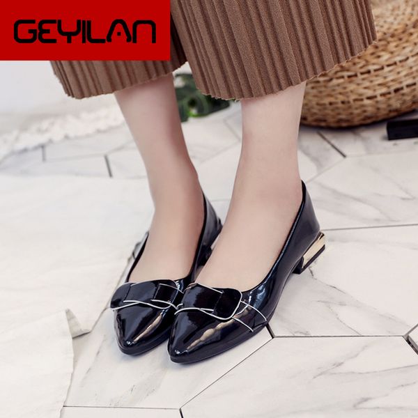 

ladies shoes pointed toe flats slip on casual boat shoes 2020 new women's flat loafer autumn women black red zapato w33-47