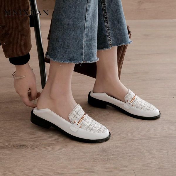 

mnixuan spring oxford flats shoes 2020 woman round toe ladies shoe slip on female platform women flat loafers plus size 44 white, Black
