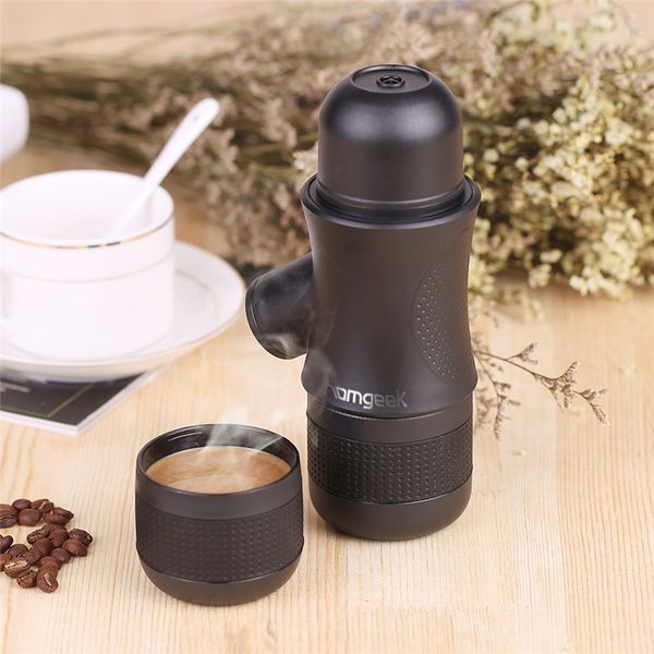 

mini coffee maker portable compact manual espresso maker black coffee maker hand operated coffee machine cappuccino for home