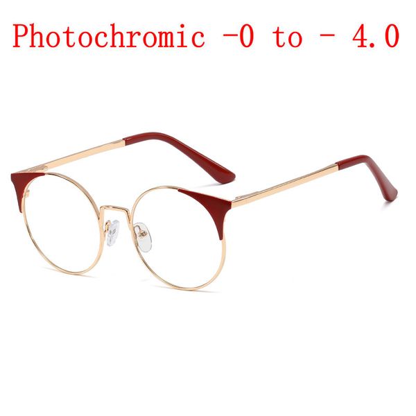 

2020 women pchromic finished myopia glasses psensitive chameleon anti-glare change color lens prescription glasses nx, Black