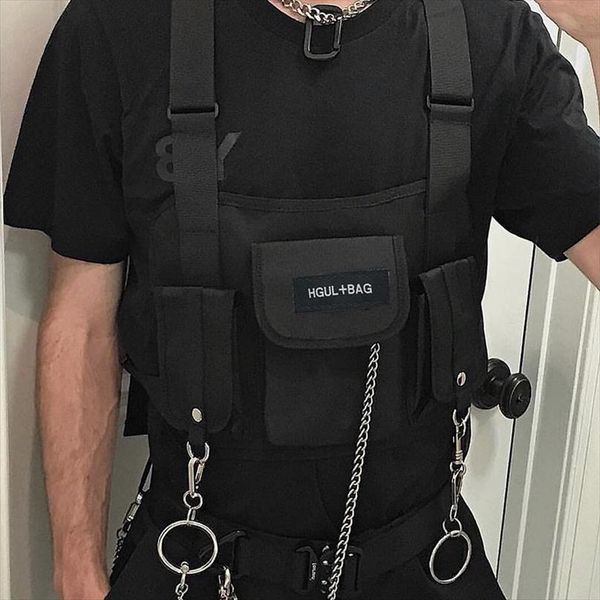 

chest rig hip hop streetwear functional package military tactical chest bag cross waist soulder bag kanye west waist pack 2019
