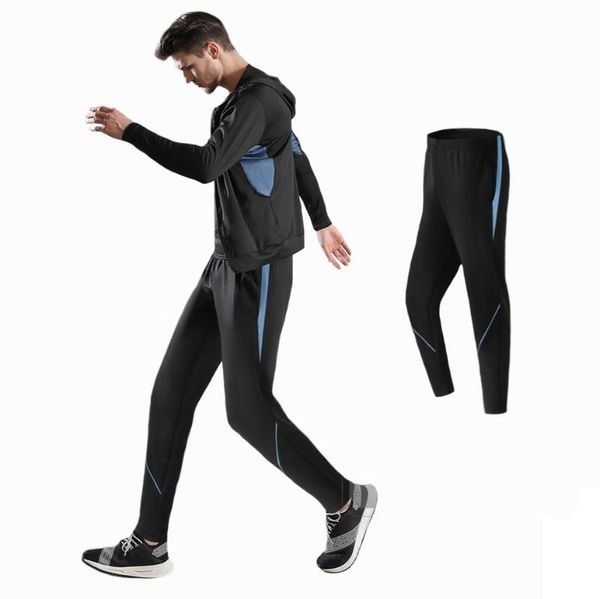 

running pants mens joggers casual fitness men sportswear tracksuit bottoms skinny sweatpants trousers black gyms jogging track, Black;blue