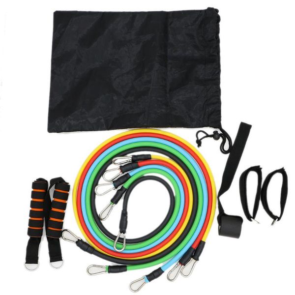 

11pcs/set pull rope fitness exercises resistance bands latex tubes pedal excerciser yoga body training workout elastic pull rope