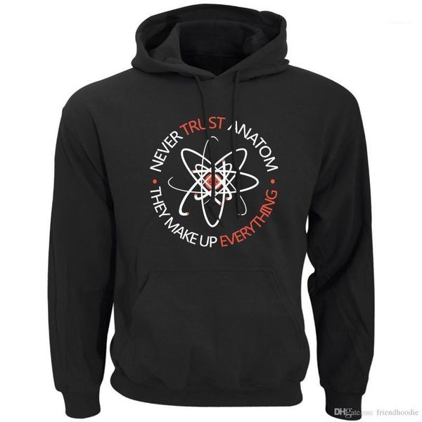 

mens fashion designer hoodies spring new never trust anatom letters hooded sweatshirts 19ss, Black