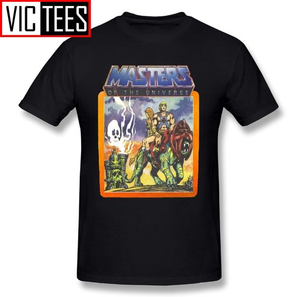 

men's he-man masters of the universe battlecat and teela t-shirts graphic t shirts mens short-sleeve pure cotton tees