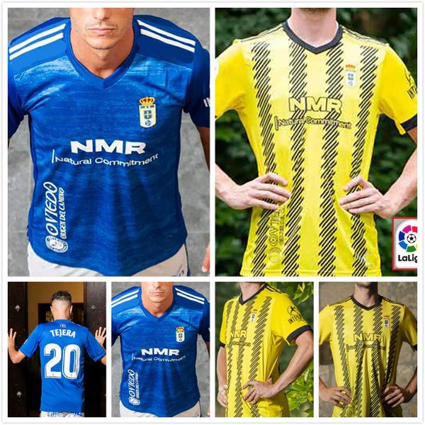 

2020 2021 real oviedo ibra soccer jerseys 20 21 r. folch y. bárcenas johannesson mossa javi muñoz men football shirt blue white, Black;yellow