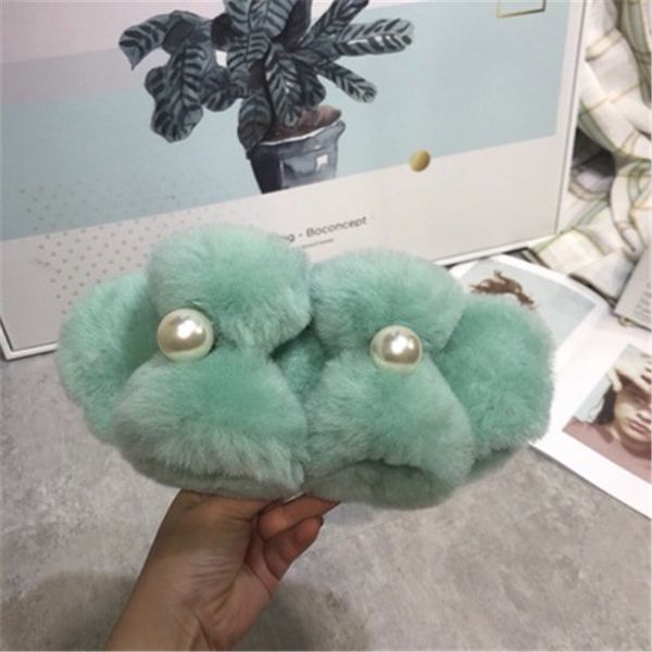 

2020 women natural sheepskin home slipper winter women indoor slippers fur slippers wool flip flops slipper lady home shoes, Black