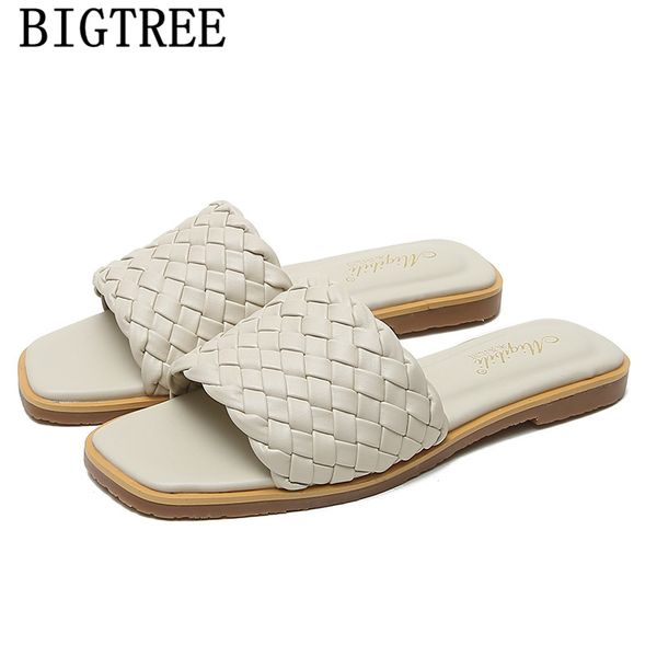 

slippers leather women summer ladies shoes designer slides for dames plus size beach, Black