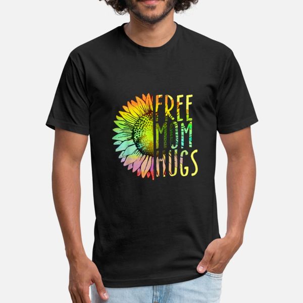 

womens mom hugs shirt lgbt rainbow sunflowe t shirt men printing short sleeve s-xxxl original loose casual summer style normal shirt