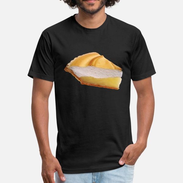 

lemon meringue pie t shirt men design 100% cotton o-neck gents sunlight casual summer style formal shirt