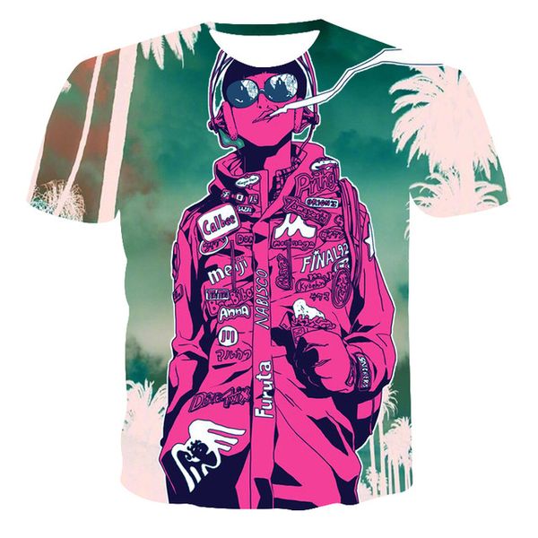 

graffiti style new anime print the 3d print shirts anime anime plus size men clothing