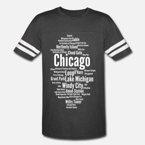 

chicago windy city; illinois, usa t shirt men designer short sleeve plus size 3xl trend graphic fashion spring natural shirt