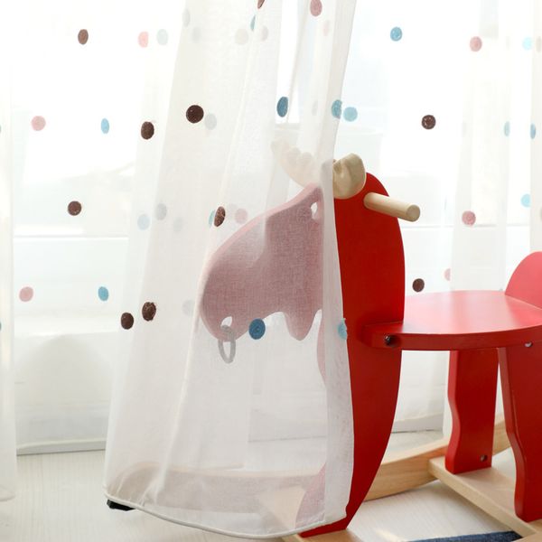 

custom curtains minimalist endless cotton white embroidery modern boy girl childroom window yarn tulle sheer curtain m634