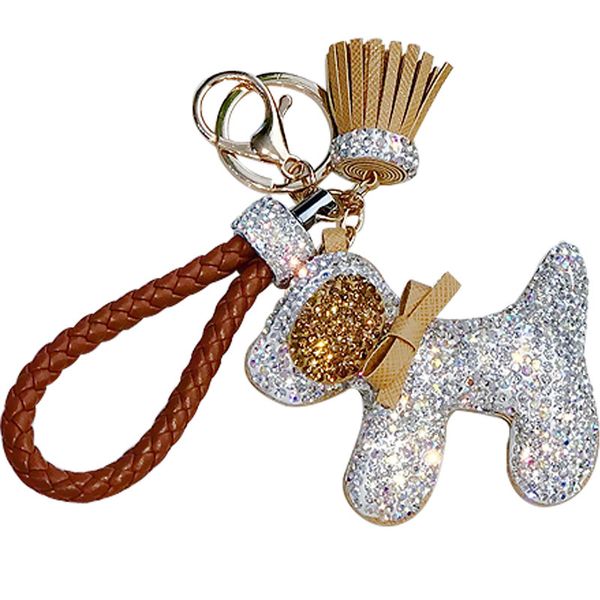

fashion luxury rhinestone key ring style dog car key chain, Silver