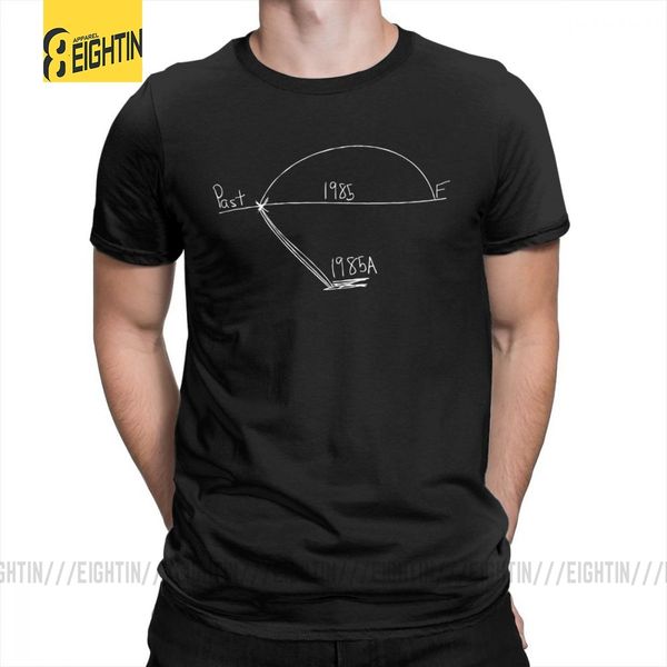 

alternate 1985 back to the future t shirts man's grey vintage style t-shirt crewneck 100% cotton tees