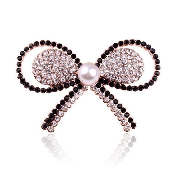 

женщины броши красный мульти кнопку цвет rhinestone bow изысканный bowknot штыри винтажная мода ювелирные изделия подарок на день рождения п, Gray