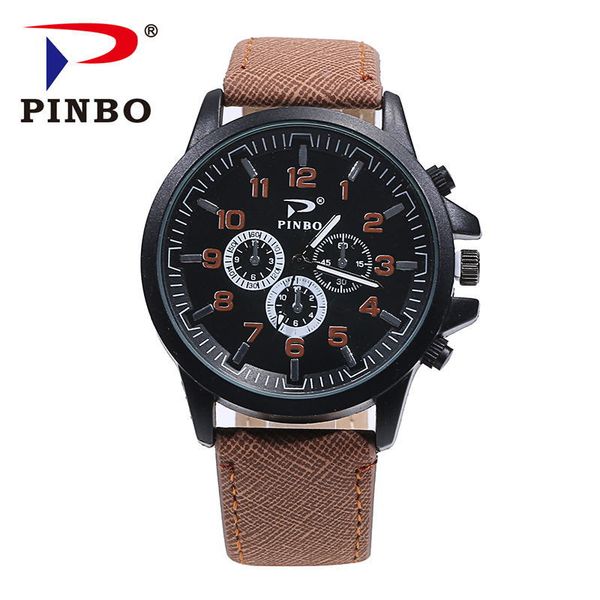 

new arrivals timelimited designers crossborder foreign trade selling scrub leather belt mens watch doublelayer threeeye digital scal, Slivery;brown