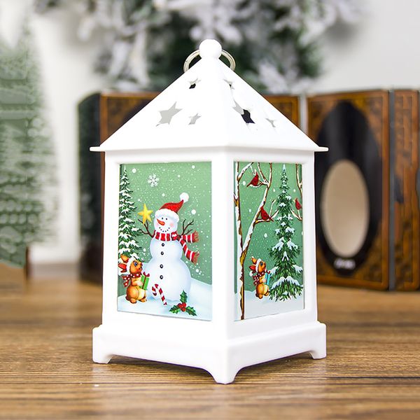 

santa christmas hollow candlestick hanging light pendant table lamp star decoration party candle with led tea light candles