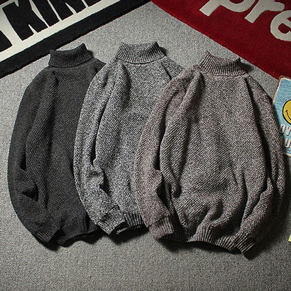 

new autumn winter turtleneck sweater men wool pullover mens sweaters stripe turtle neck male sweter jumper casual thermal high q, White;black
