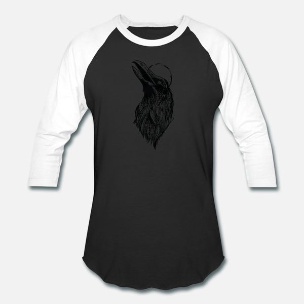

raven drawing symbol mysticism t shirt men personalized short sleeve round neck clothes loose authentic summer style standard shirt