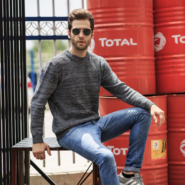 

2020 autumn winter new sweater men slim fit knitted pullover men fashion plus size brand clothing nz119, White;black