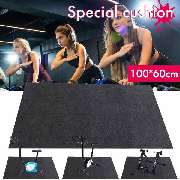

100x60cm чистошерстяные упражнения мат gym фитнес оборудование для бегущей велосипеды protect коврика запуска машины поглощая pad