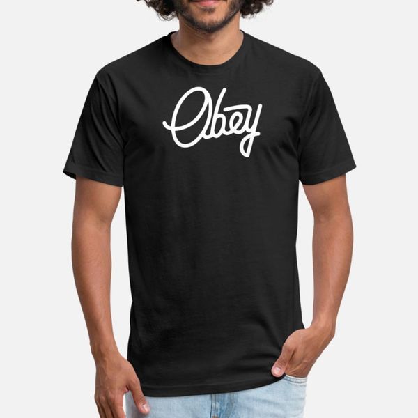 

obey t shirt men design 100% cotton euro size s-3xl clothes anti-wrinkle fashion spring autumn slim shirt