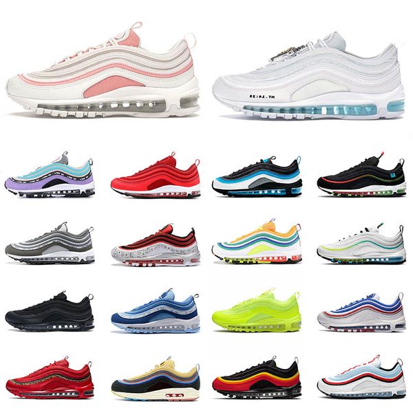 

97s running shoes for mens womens runners sneakers black bullet mschf x inri jesus sean wotherspoon undefeated undftd olive trainers