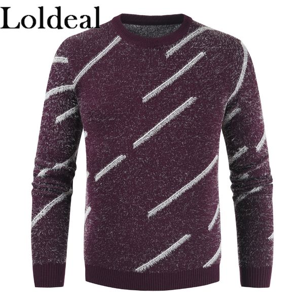 

loldeal men slim round neck sweater soft and casual warm knit pullover, White;black