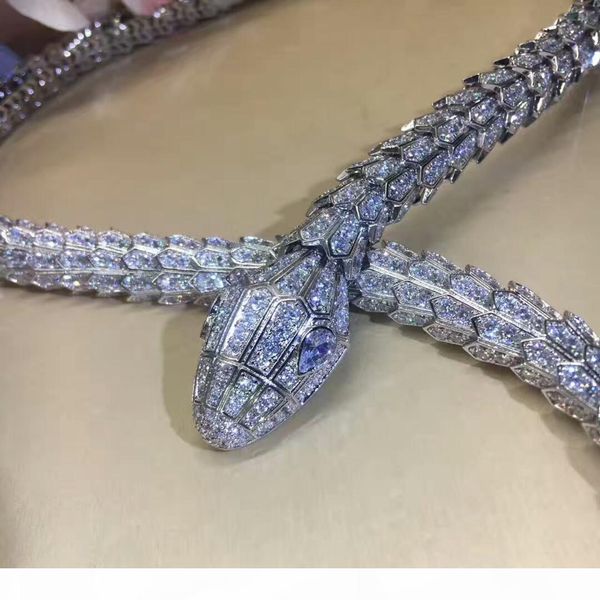 

big zirconia animal shape chokers necklaces copper designer 18k rose white gold plated party jewelry for women or men, Golden;silver