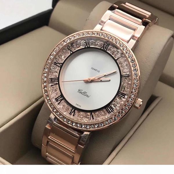 

new luxury watch womens watches ladies temperament wristwatches iced out watch womens designer watches stainless steel strap, Slivery;brown
