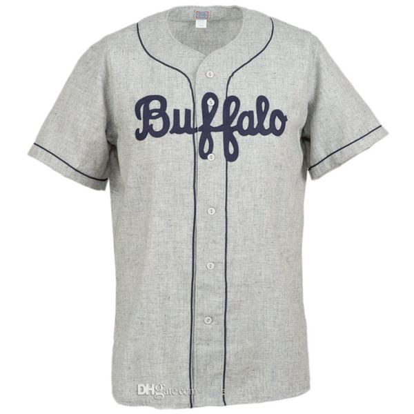 

buffalo bisons 1959 road jersey 100% stitched embroidery vintage baseball jerseys custom any name any number 04, Blue;black