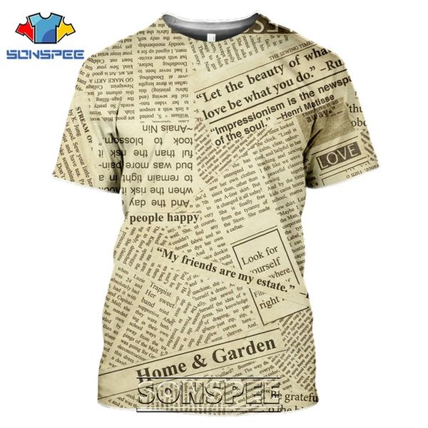 

old newspaper 3d print shirts anime hentai funny men clothing