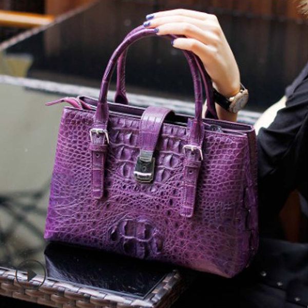

ourui new arrival true crocodile female handbag korea edition leisure women handbag women bag