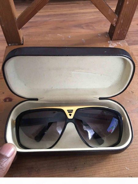 

fashion luxury 2019 brand new evidence sunglasses retro vintage men brand designer shiny gold frame laser logo women quality, White;black
